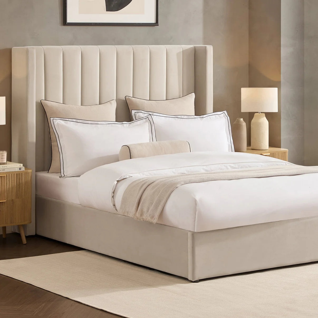 Monica Ottoman Wingback Bed