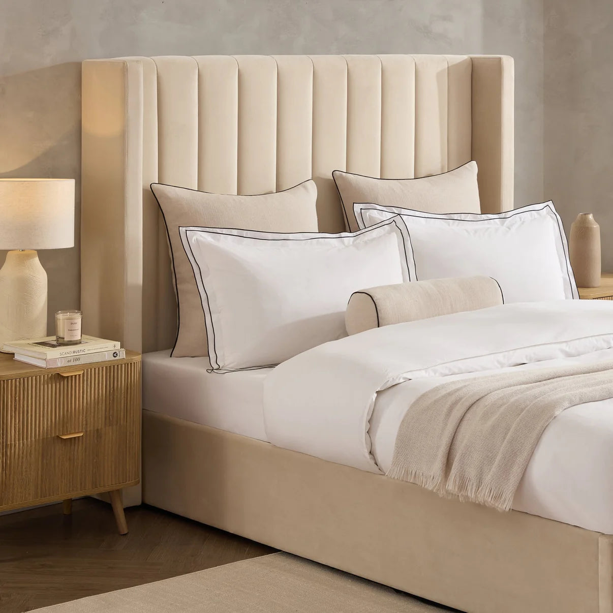 Monica Ottoman Wingback Bed
