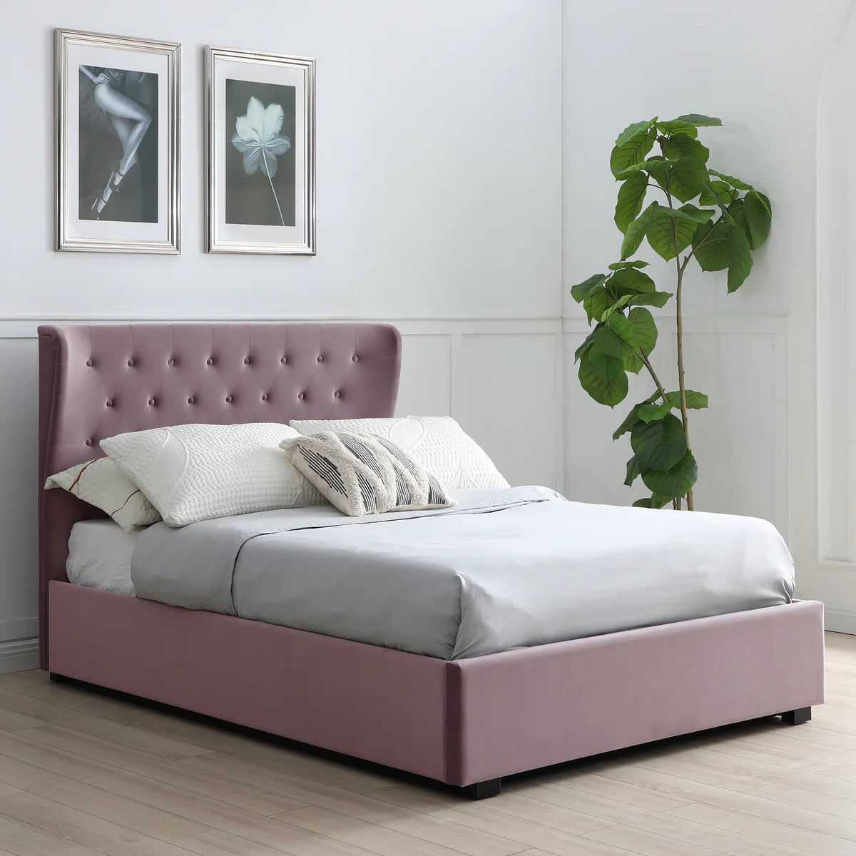 Middleton Curved Wingback Bed